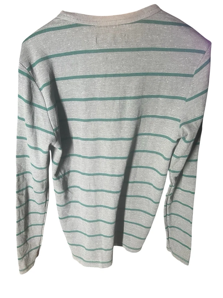 Camiseta grande Prince & Fox manga larga a rayas cuello redondo gris jaspeado Foto 3 de 3