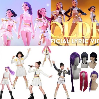 Huntrix Kpop Kleid Für Mädchen - Süßes Sommerkleid Mit Anime-Design