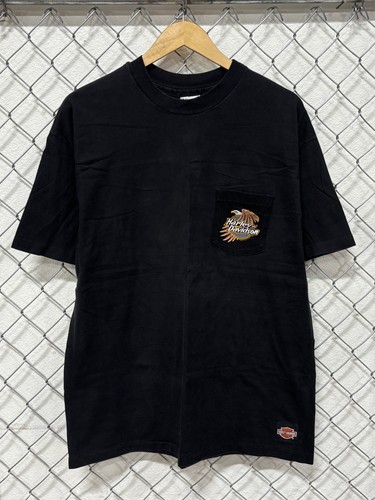 Vintage 1992 Harley Davidson John's Fort Collins Biker Pocket Tee Size XL
