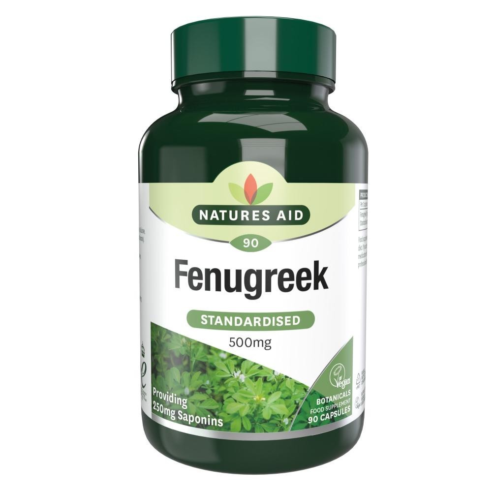 Natures Aid Fenugreek (Standardised) 500mg - 90 Capsules