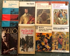 Book on Art History, lot of 8, Van Dyck, Picasso, El Greco, The Ajanta Caves