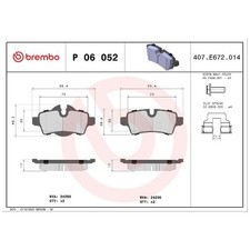 Satz Bremsbeläge Bremsklötze hinten für Mini R55 R56 R58 R57 R59 | 24389736