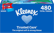 Trusted Care Facial Tissues 3 Flat Boxes 160 Tissue/Box 2-Ply 480 Pack May Vary