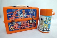 Vtg 1979 Flash Gordon Plastic Lunchbox Aladdin Thermos Bottle Complete and Clean