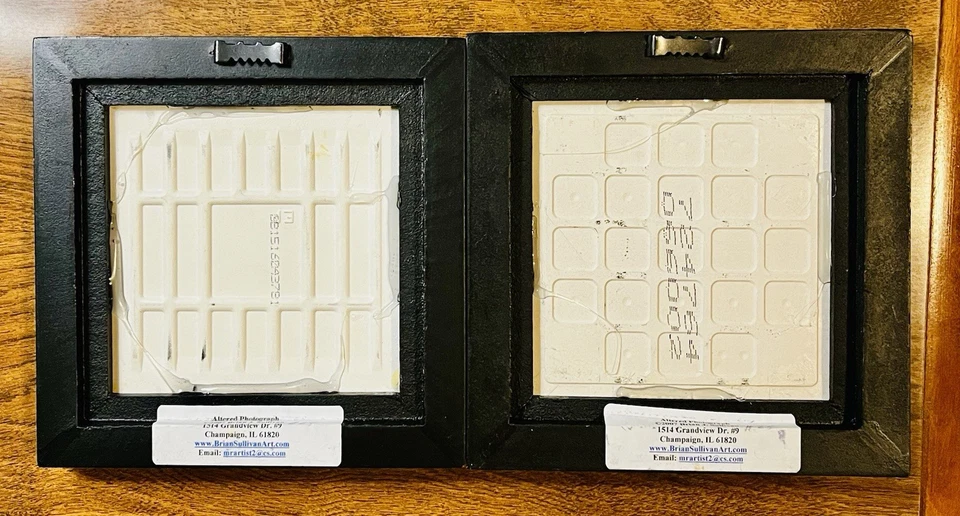 Illinois Fighting Illini Fan Swag - Hard Hat, 6 Handmade Coasters, 2 Wall Decor - Image 3 of 4