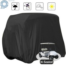 Waterproof Golf Cart Black Storage Cover 4 Passenger For EZGO Club Car Yamaha US