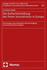 Die Aufrechterhaltung des freien Journalismus...