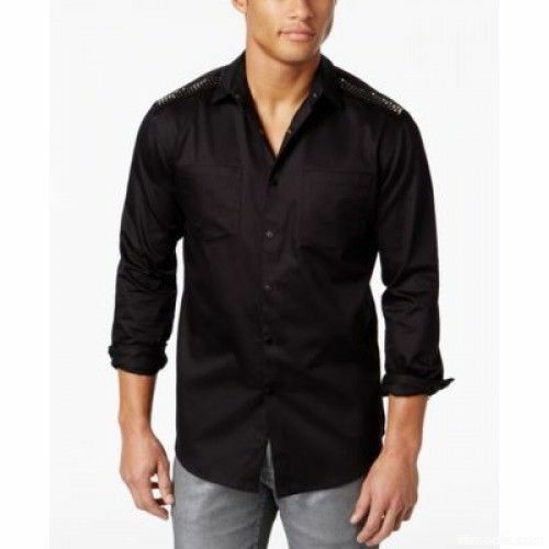 Octans Casual Button-Down Shirts, Black 