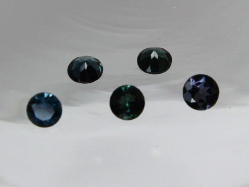 1x 2mm Blue Indicolite & Forest Green Tourmaline Round Loose Natural Gemstone - Picture 48 of 51