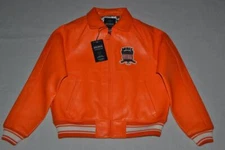 AUTHENTIC Avirex Icon Leather A1 BOMBER Jacket MENS ORANGE  NEW ALL SIZES