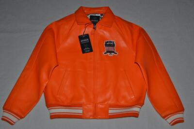 AUTHENTIC Avirex Icon Leather A1 BOMBER Jacket MENS ORANGE NEW ALL AUTHENTIC Avirex Icon Leather A1 BOMBER Jacket MENS ORANGE NEW ALL