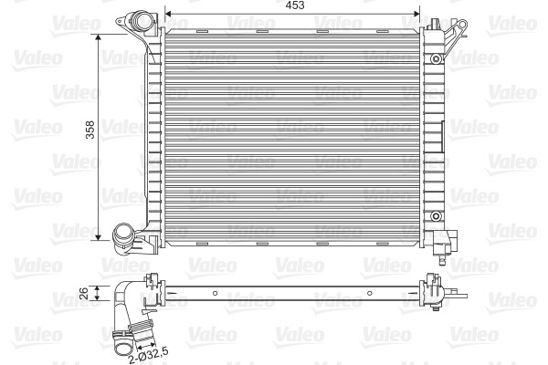 Radiateur de refroidissement moteur Valeo 734329 a haute dissipation