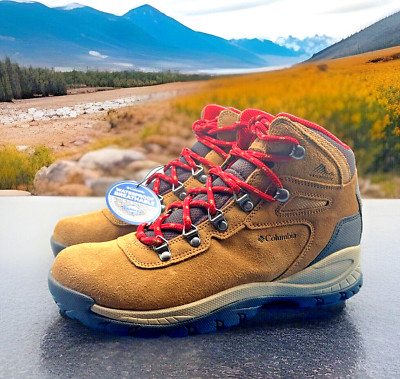 Columbia Women's Newton Ridge Plus WP Amped Waterproof Hiking Boot Tan Brown New