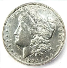1899-O Micro O Morgan Silver Dollar VAM-4 - ICG AU53 Details - Rare Variety!