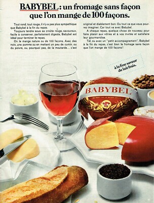 Advertising 0421 1968 Babybel Cheese No Way Laughing Cow