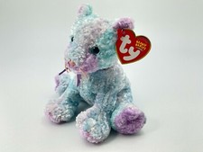 TY Beanie Baby Babies Jaz 4-25-2004 Purple Tie Die Cat Plush Toy Stuffed Animal