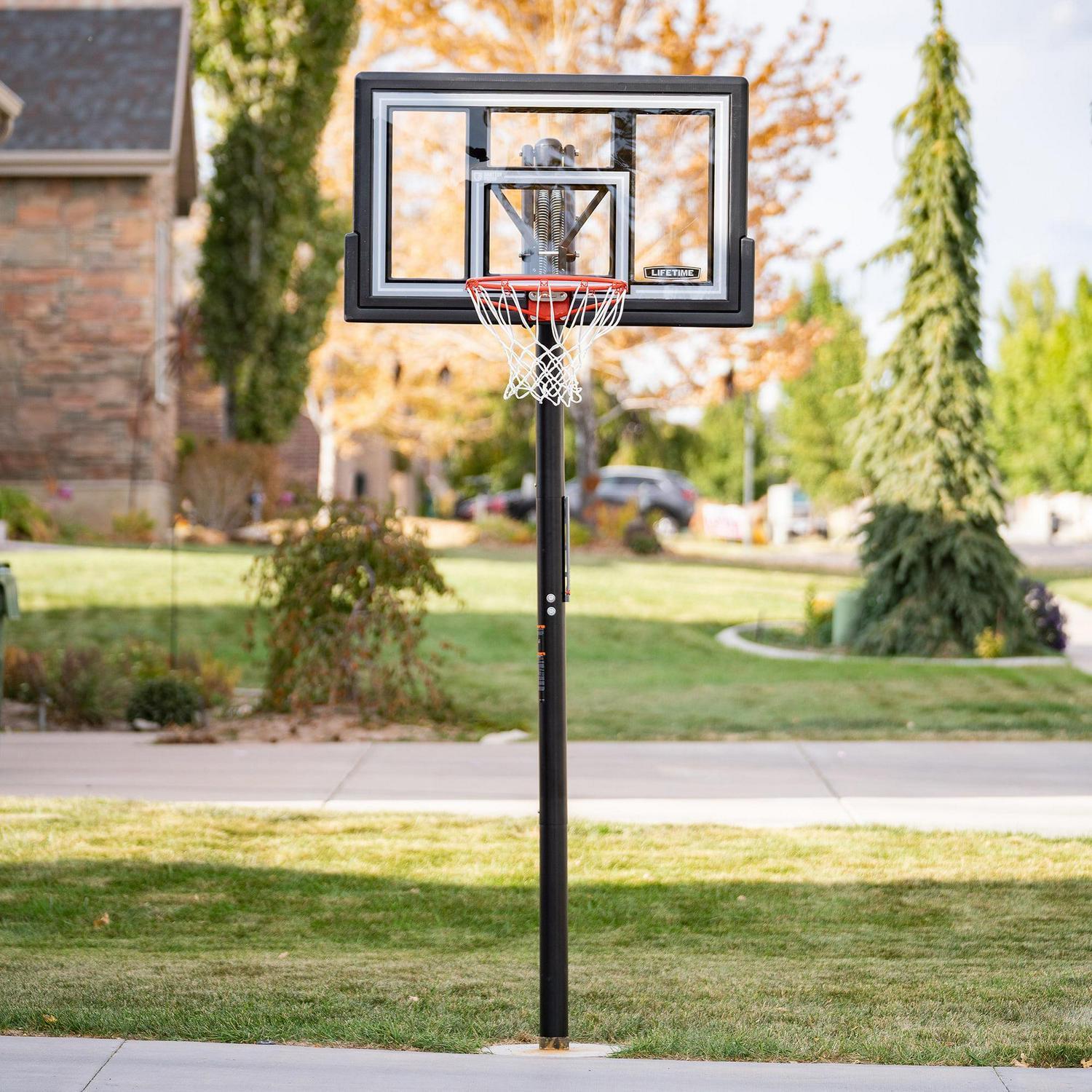 Lifetime Adjustable Inground Basketball Hoop, 50 inch Polycarbonate