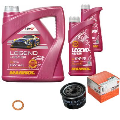 MAHLE Ölfilter 6 L MANNOL Legend+Ester 0W-40 für Smart Fortwo Cabrio 1.0