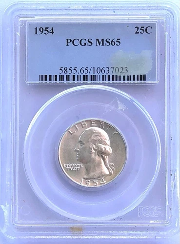 1954 25C Washington Quarter Dollar PCGS Graded MS65  *023