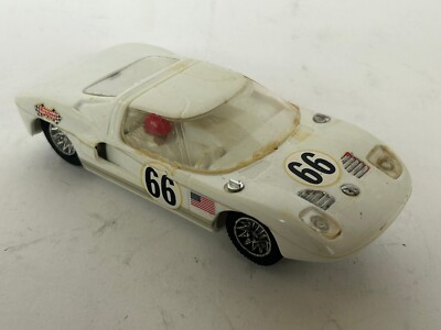 Strombecker Ford GT40 #66 (White) Series 1 1/32 scale slot car RTR
