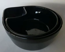 STUDIO NOVA by TRUCK Double Chip and Dip Server Black White RETRO Nesting Bowls