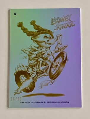2022 Garbage Pail Kids Krashers Series 3 Gold Variant #6 Bony Joanie #26/50