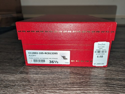 Rene Caovilla Suede Crystal Snake Stiletto Mules Like New Fuxia Size 6.5B 36.5 - Picture 11 of 11