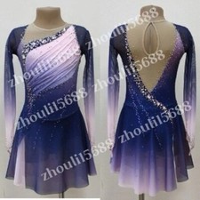 New ice figure skating dress Baton rotating dress custom size