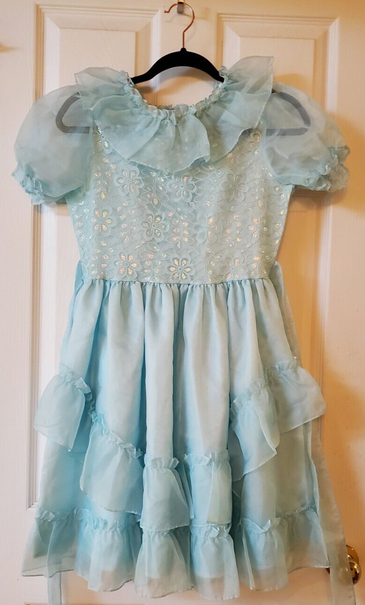 blue plum dress Vintage Sugar Girls 16 Pageant Party Sheer Ruffle Lace USA and elegant evenings out XXL (16) The History of the Color:As photo