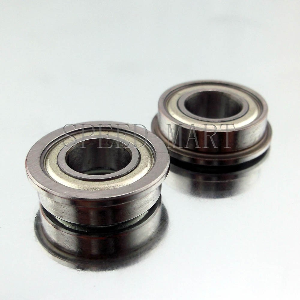 2 x F696zz Mini Metal Double Shielded Flanged Ball Bearings (6mm