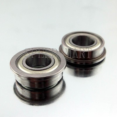 2 x F696zz Mini Metal Double Shielded Flanged Ball Bearings (6mm