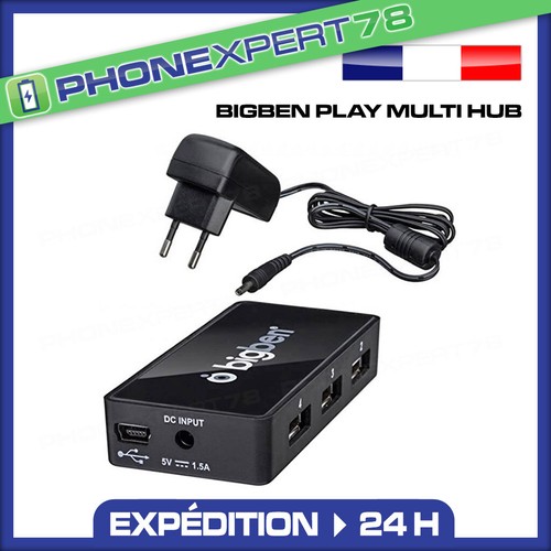 BIGBEN MULTI USB 4-PORT HUB + NETZTEIL KONSOLE MAC PC - Bild 1 von 3