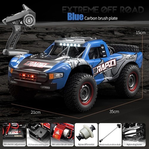 Car Drift Truck Q130 1:14 70KM/H 4WD RC Car Light Brushless Motor Remote Control - 第 8/9 張圖片