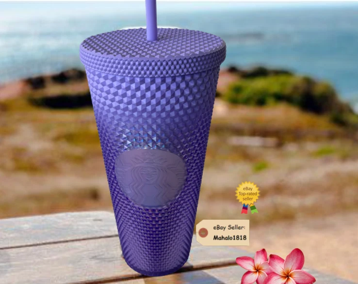 Starbucks Gradient Purple Diamond Studded Cold Cup Venti Tumblers 24oz Cold  Cup