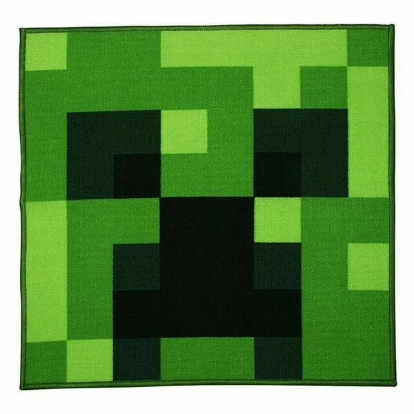 Minecraft Prhmin010 80x80 Cm Creeper Square Bedroom Rug Green Gunstig Kaufen Ebay