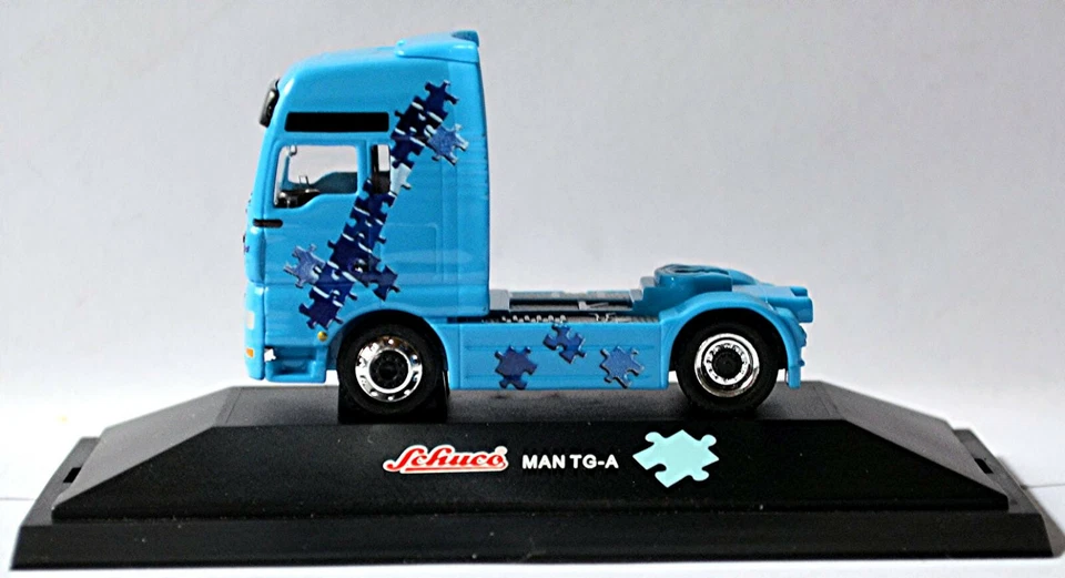 Man Tg-A XXL Trattore da Solista Puzzle Blu 1:87 Schuco 22612 - Immagine 4 di 4