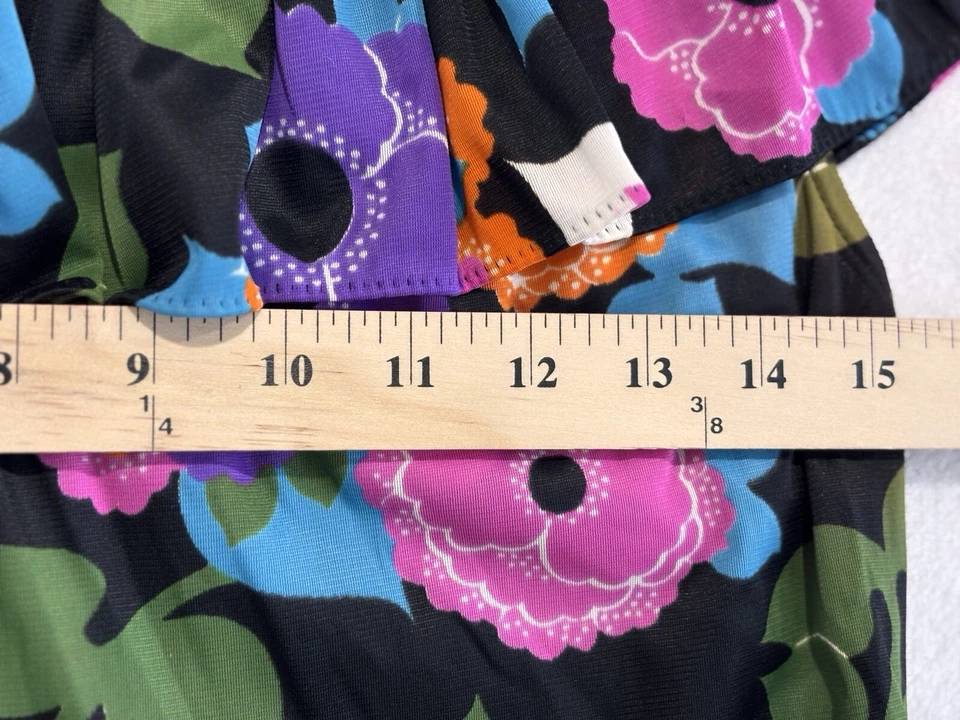 Vestido floral colorido vintage RUTH WALTER ANOS 70, 12UDE3Q1333 - Imagem 4 de 4