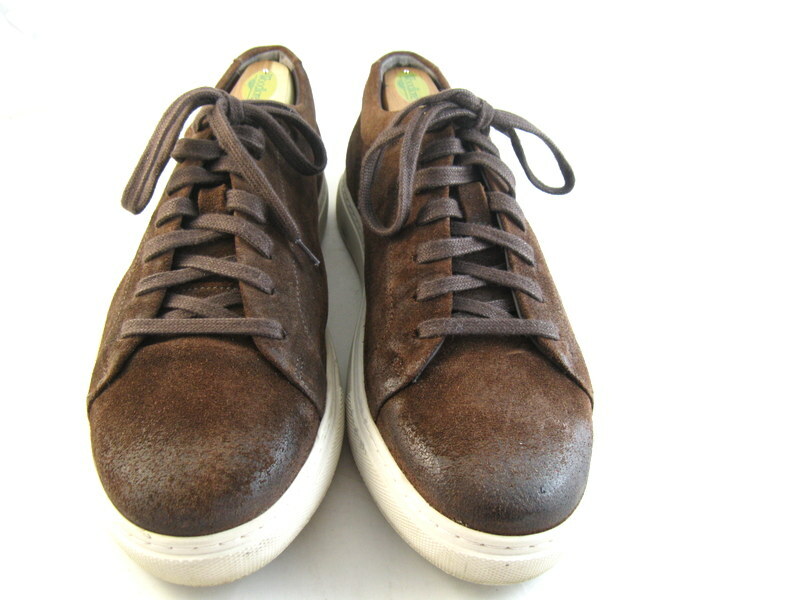 SAOLA Allen Edmonds "CANAL COURT" Sneakers Derby Uomo 9.5 D Marrone Scamosciato DISCTD (1039)