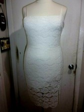 NWT EXPRESS WHITE LACE CROCHET MAXI DRESS size 18 (B13)