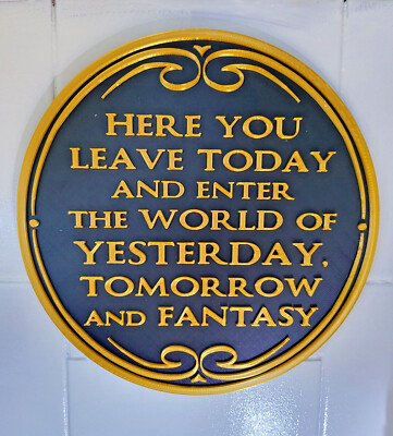 Walt Disney World Willkommen Plakette Replik. Orlando, Magic Kingdom, Urlaubsgeschenk.