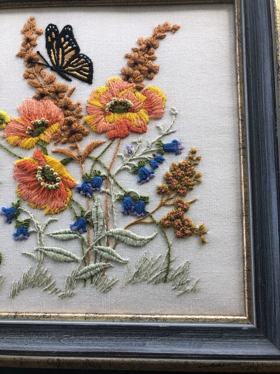 〔Vintage〕90s embroidery Double Set-up Mid Century Cross Stitch Set | DIY Gift Embroidery & Purse