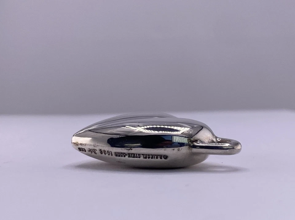 Colgante corazón plata 925 cordón guijarros Barry Foto 3 de 4