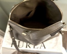 Furla Gray Satchel with Shoulder Strap and Original Dust Bag for Women