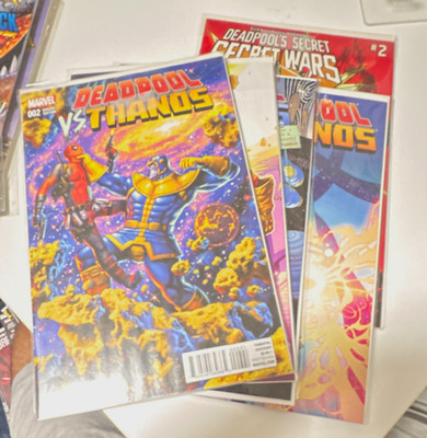 Marvel Deadpool vs Thanos #1 #2 #3 #4 Variant Edition Comic Book Lot Seeley