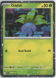 Oddish 001/094 Phantasmal Flames Cosmos Holo Promo