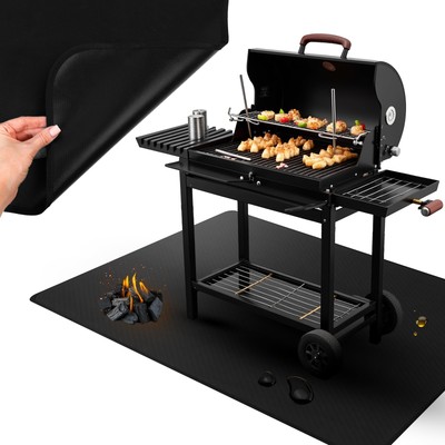 Extra Large BBQ Grill Mat 60x40, Heavy-Duty, Non-Stick, Reusable, and Easy-to...