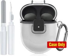 Clear TPU Case Cover for Google Pixel Buds Pro 2 with Lock Clip Keychain