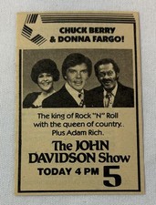 1981 small KPIX tv ad~ John Davidson Show CHUCK BERRY, DONNA FARGO