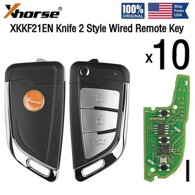 XHORSE XKKF21EN Universal Wired Remote Key  Flip 3 Button for VVDI Mini/VVDI MAX