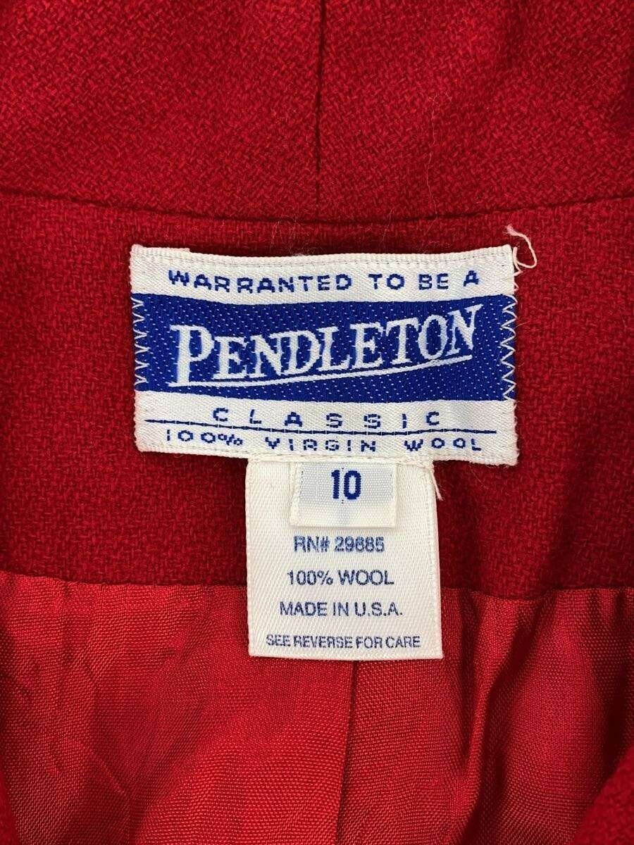 PENDLETON 90s Wool Tailored Jacket Red Made in US… - image 3